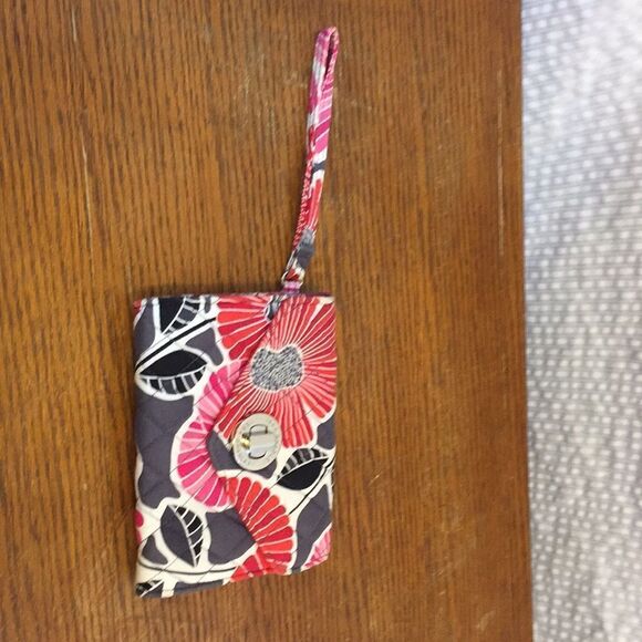 Vera Bradley red and gray turn key wallet - Picture 1 of 4